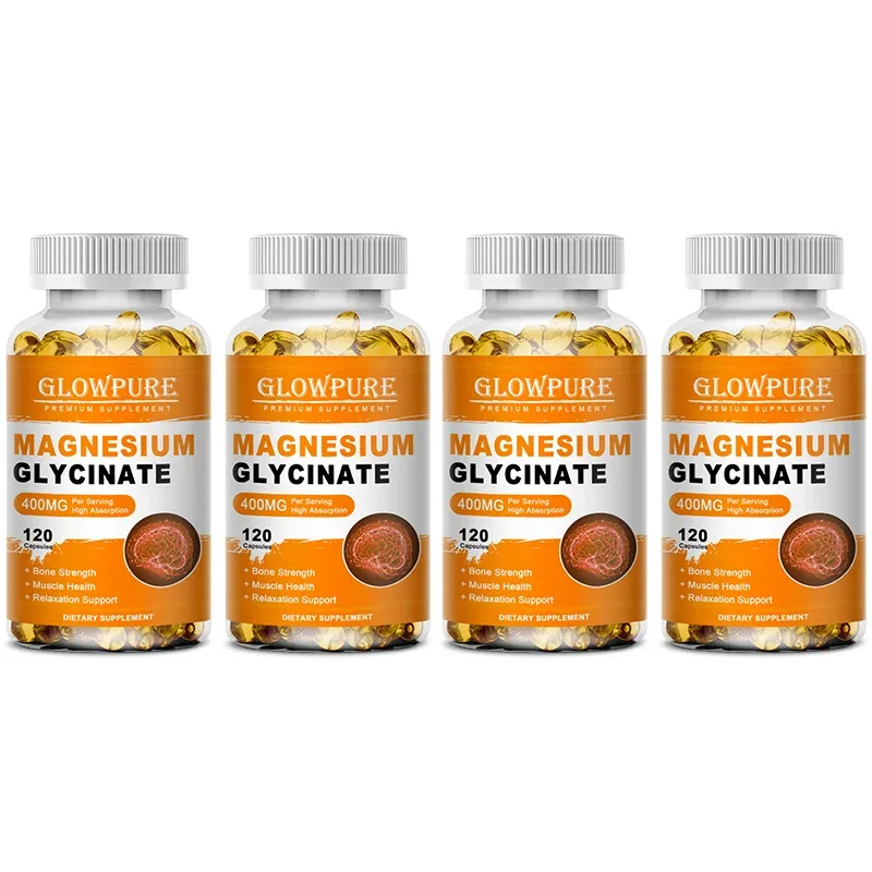 Γλυκινικό μαγνήσιο 400mg για τον ύπνο Εγκέφαλος Νευρικό Σύστημα Οστών Μυ ανακούφιση από άγχος Καρδιά Υγεία Στρες & Ανακούφιση από το άγχος