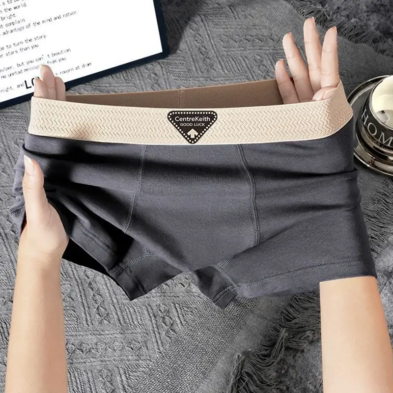 5pcs Pack Men Panties Cotton Underwear High Stretch Boxer Shorts Fashionable Sexy Men Underpant Plus Size L-4XL Breathable Men