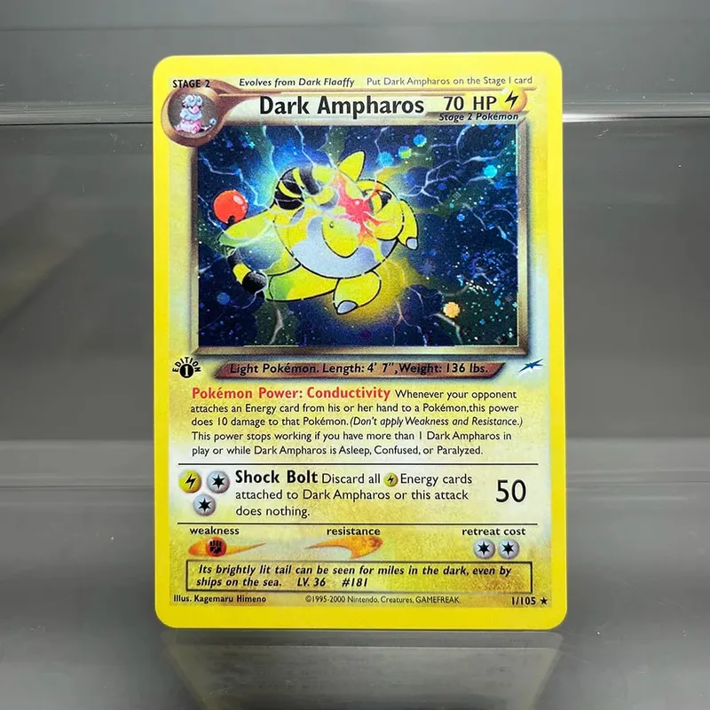 Neo Destiny Charizard PTCG Single Collection Card 1st Edition 1996 Tyranitar Gengar Card PKM Proxy Cards Toys Gifts