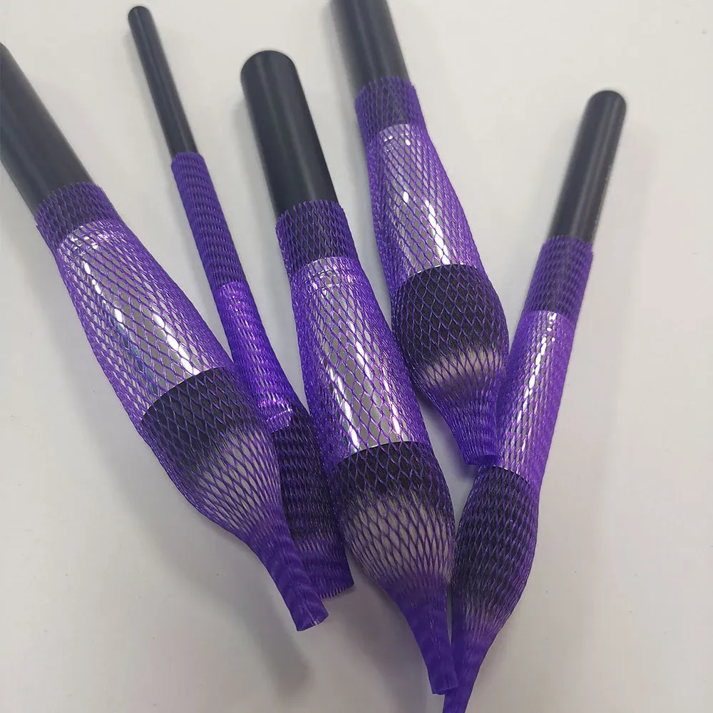 50PCS Makeup Brushes Mesh Protectors Cover Beauty Elastic Mesh Protective Net Makeup Cosmetic Tool Kits Brush Net Pen Cover