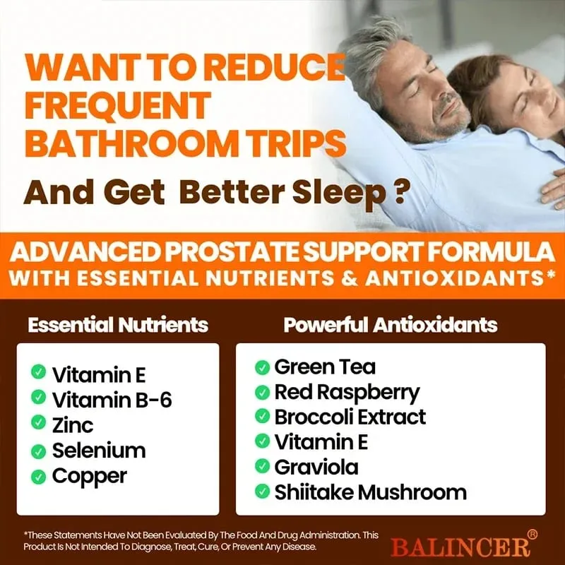 Prostate Supplements for Men - Men's Health Supplements for Prostate Health Hair Urinary Health Bladder and Urinary Issues