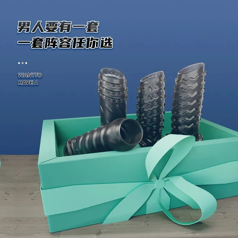 Penis Rings For Men Delay Ejaculation Condom Penis Sleeve Extension Extend Dildo Adult Anal Plug Sex Toys No Vibrator For Women — image 5