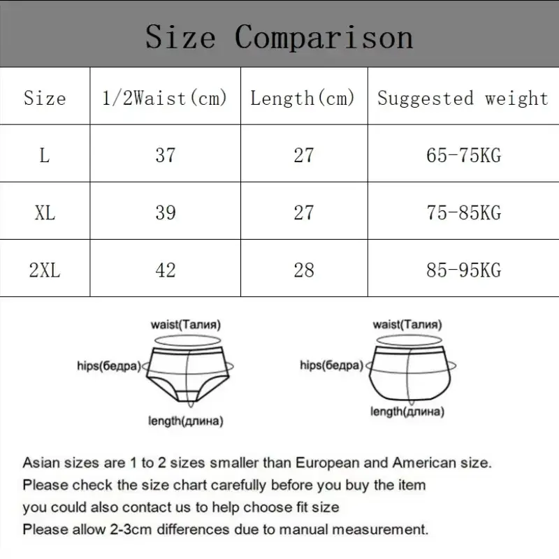 3PCS Men Middle Waist Printed Boxers Shorts Solid Color Simple Casual Briefs Underwear Breathable Comfortable Panties L-2XL