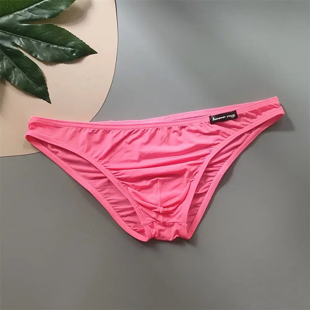 Ice Silk Underwear Men Pouch Underwear Male Elastic Belt Panties Sexy Plus Size Bikini Slips Hombre Seamless Lingerie
