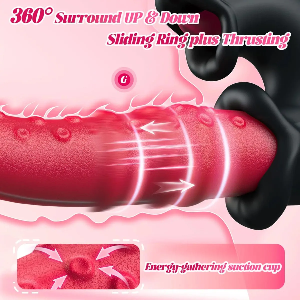 4 ΣΕ 1 Licking Thrusting Vibrator G Spot Clitoral Stimulator Μασάζ κόλπου Rabbit Vibrator Γυναικείο σεξουαλικό παιχνίδι για θηλή και πρωκτικό κλειτορίδα — image 3