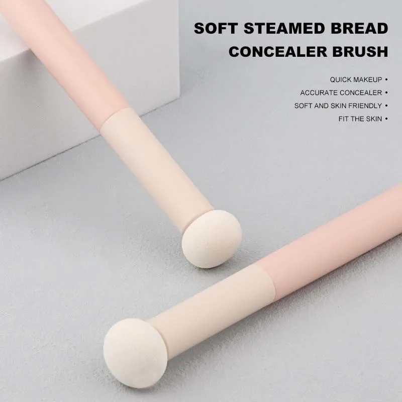 1/4Pcs Soft Mushroom Sponge Head Makeup Brushes Lipstick Lip Makeup Brush Portable Cosmetic Tools Foundation Concealer Brush