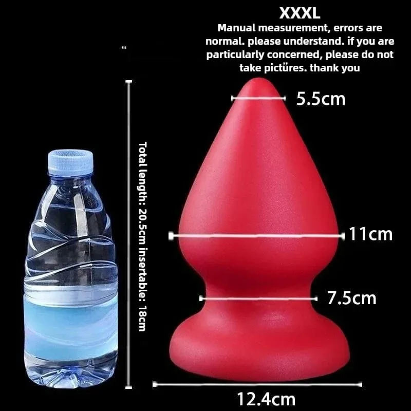 Huge Anal Plug Liquid Silicone Soft Conical Butt Plug Big Anal Dildos for Women Men G-spot /prostate Massage 18+ Sex Toys