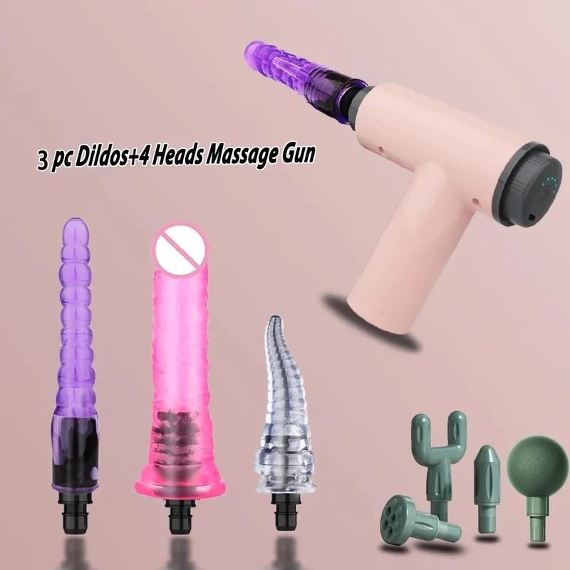 Handheld Massage Gun Dildo Vibrator Sex toys for Women Automatic Sex Machine With Clitoral stimulation Sexy toys for Couples 18