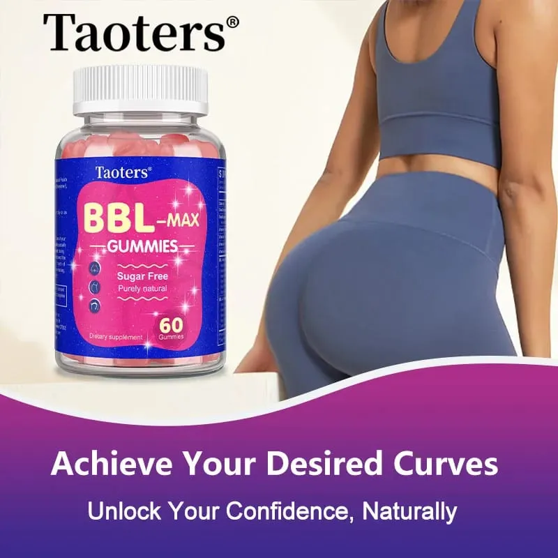 Gummies sa Pagpapalaki ng Pwetan para sa Babae - BBL- MAX Gummies - na may Multivitamins at Herbal Extracts