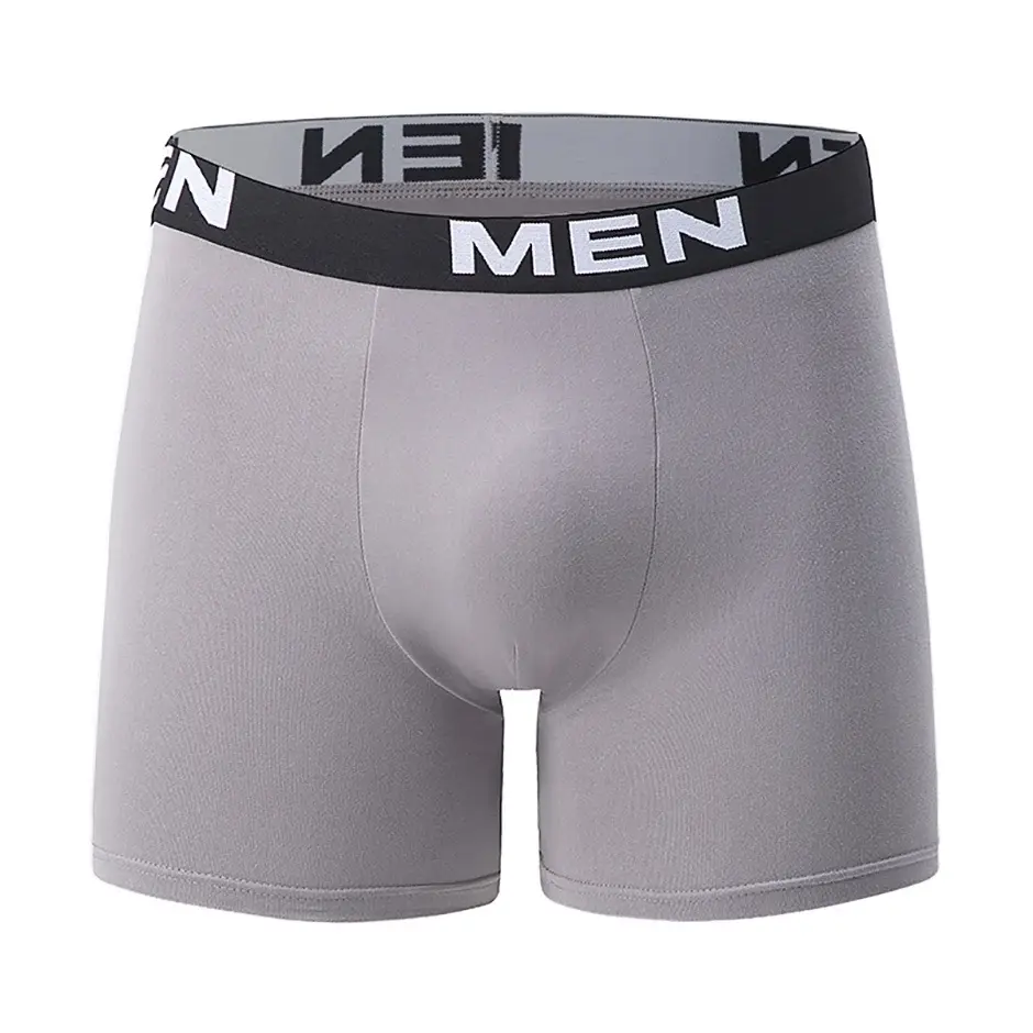 7-piece Set of Four Season Men's Solid Color Long Casual Underwear, Fashionable Sports Underwear, Plus Size Flat Corner Pants