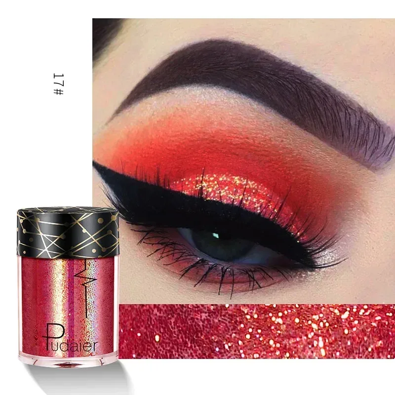 Νέα Glitter Eye Shadow Professional Makeup Monochrome Shining Eyeshadow Sequins Universal Party Cosmetic