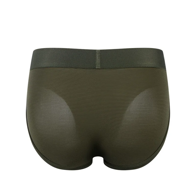 Men Underwear Brief Sexy Low-rise Striped Bikini Athletic Supporters Underpants Sleepwear Nylon Quick Dry Breathable
