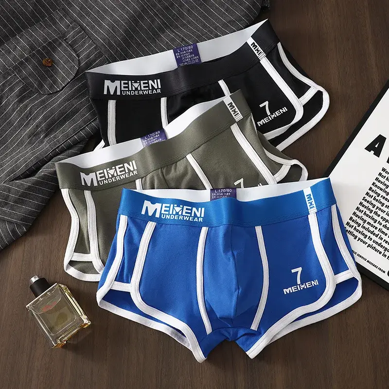 Hommes troncs Fashoin Stretch flèche Shorts U poche convexe respirant caleçon Calzoncillo Hombre sous-vêtements 3D entrejambe Boxer