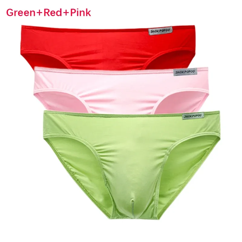 3PCS/Lot Men's Underwear Modal High Quality Soft Briefs Breathable Comfortable Youth Underpants Male Sexy U Bulge Pouch Panties
