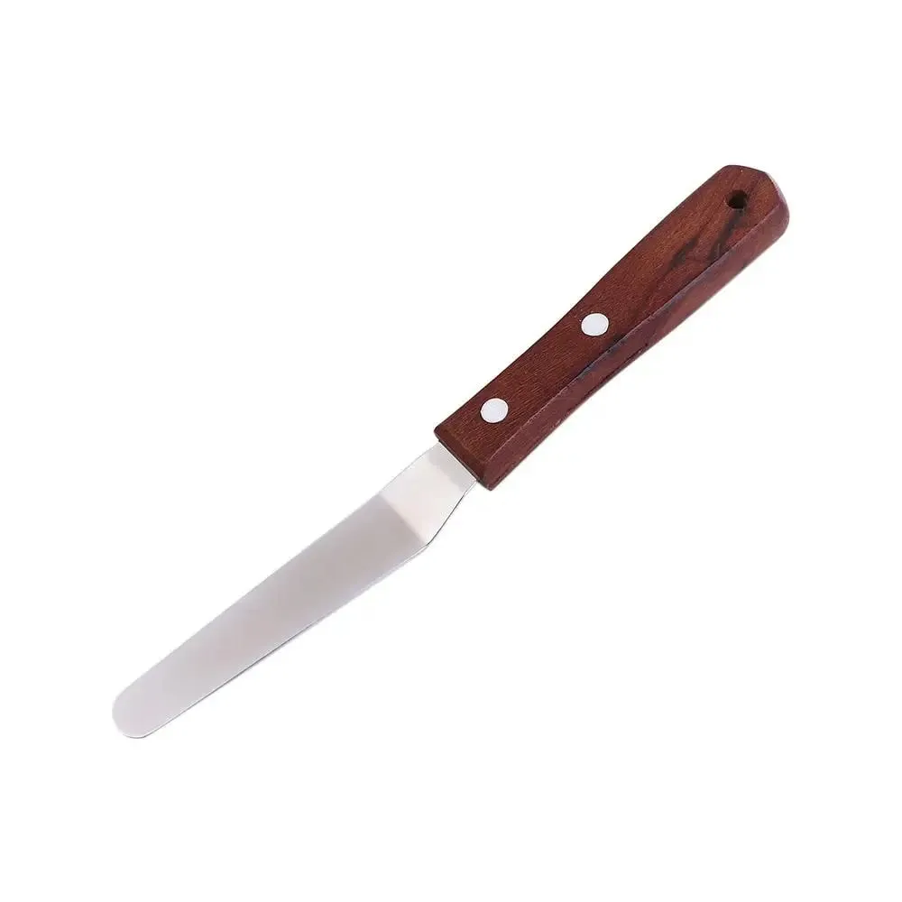 Kitchen Gadgets Stainless Steel Butter Scraper 8 Inch Comfortable Grip Cake Icing Spatula Rust-proof Jam Spreader Bread
