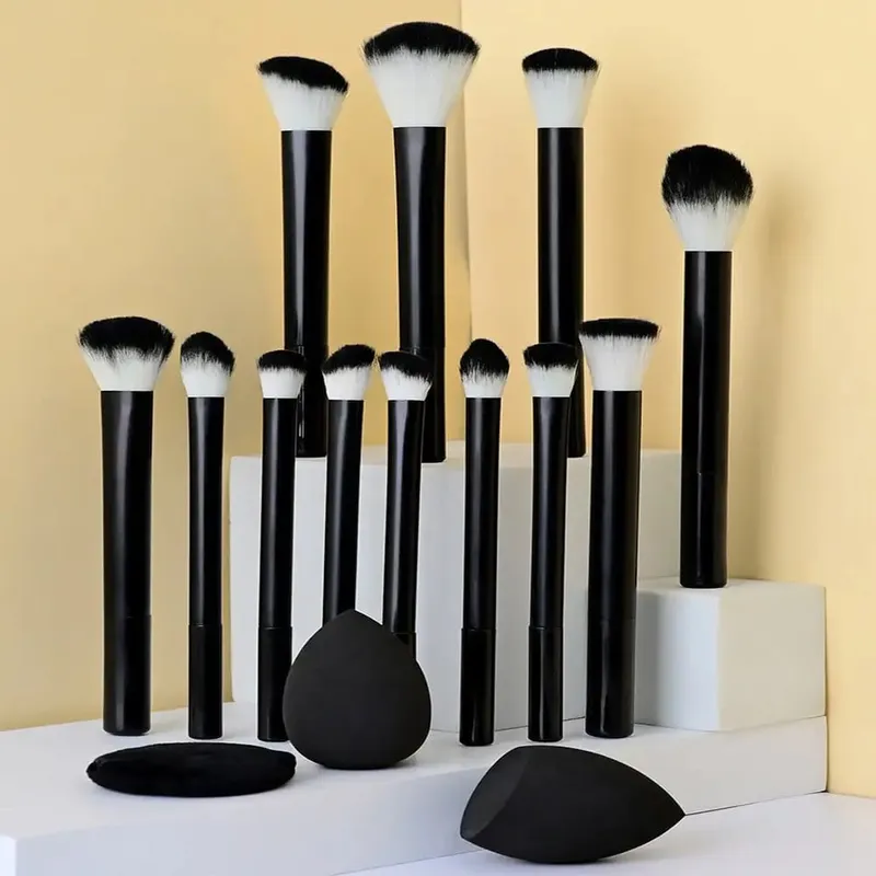 15Pcs Makeup Brushes Set Malambot Mukha Eye Cosmetic Brushes May Beauty Sponge Powder Puff Kumpletong Makeup Tool Kit
