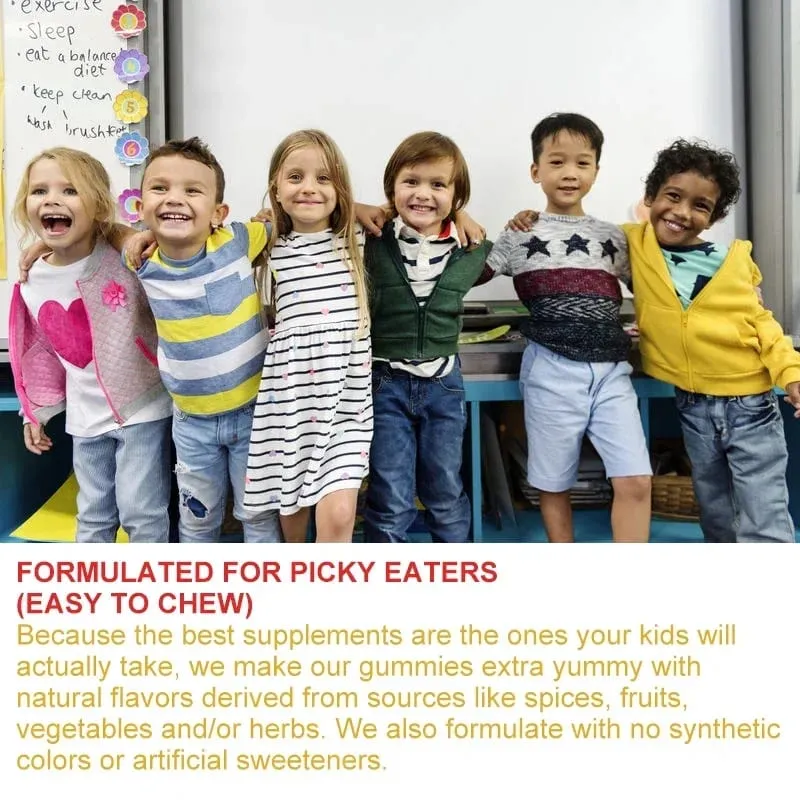Kids Multivitamins Gummies - Ενισχύει το ανοσοποιητικό Προωθεί την υγιή ανάπτυξη του εγκεφάλου και του σώματος Παρέχει ενέργεια