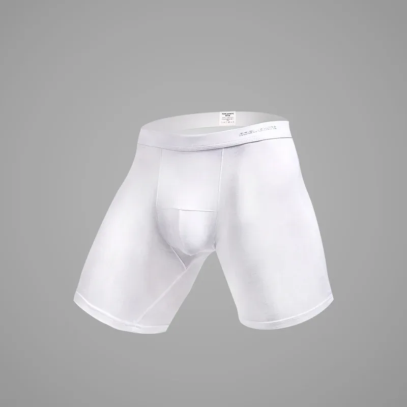Caleçon de sport anti-usure pour hommes, sous-vêtement extensible, cinq quarts, boxer Modal, boxer long de course à séchage rapide