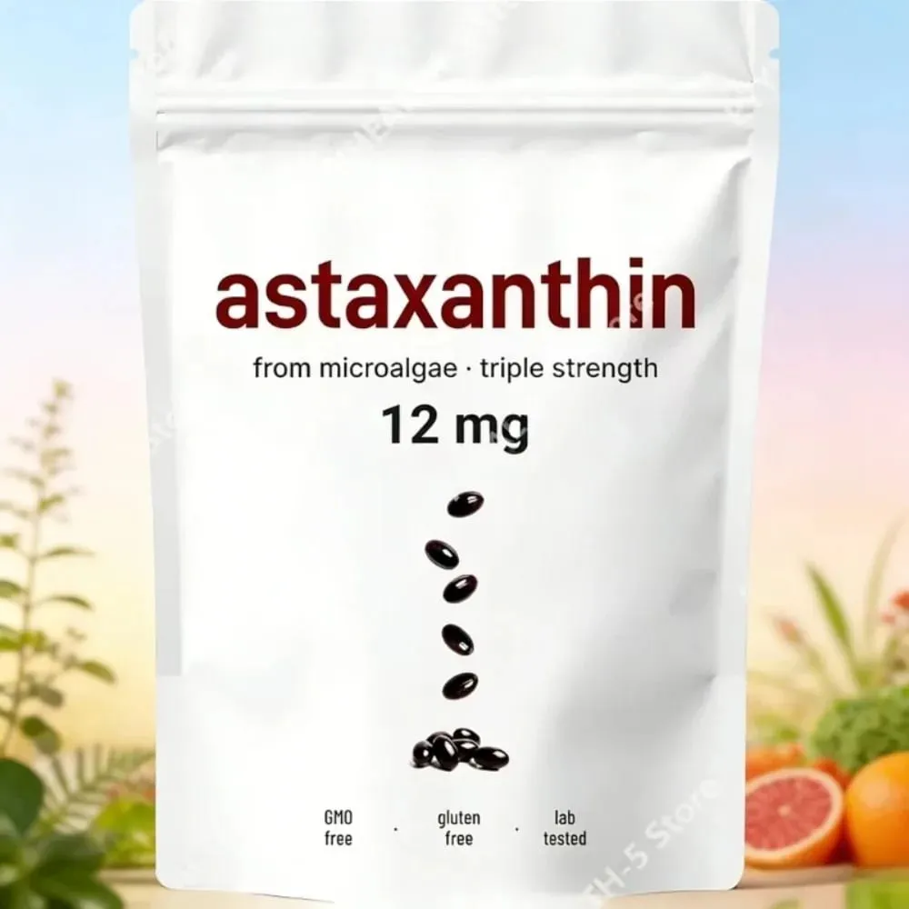 Astaxanthin 12mg Softgels - Daily Antioxidant Support Non-GMO Gluten-Free Soy-Free 120 Capsules for Adults