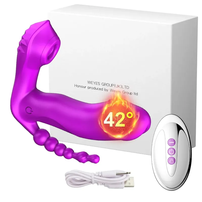 Powerful Sucking Vibrator Female Anal Bead Wireless Remote Control Clitoris Stimulator Vagina Massager Adult Sex Toys for Women