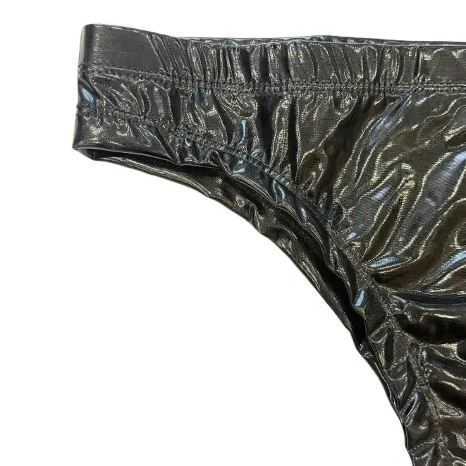 1Pc men's PU leather triangle underwear, sexy triangle underwear, boxing fitness, suitable for costume parties, sweet gift 3256811476168708