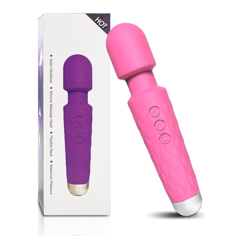 AV Vibrators For Women Powerful 20 Speeds Magic Wand G Spot Massage Dildo Clitoris Stimulator Adult Female Sex Erotic Toys