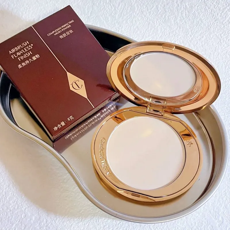 Νέο Charlotte Tilbury Two Color σε σχήμα καρδιάς Powder Blusher Setting Spray Oil Control Powder Blusher Air Cushion Pen Cosmetic