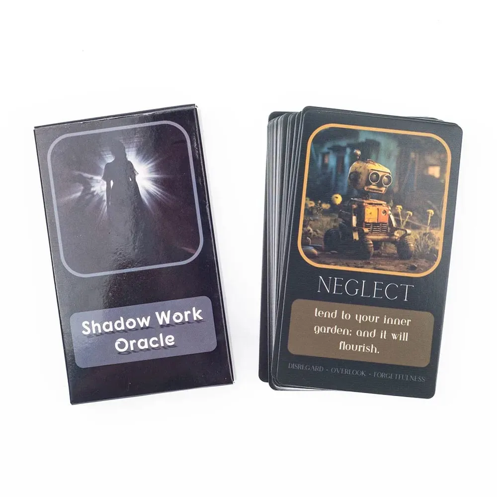 Shadow Work Oracle למסיבה משפחתית חפיסת משחק Fortune Borad באיכות גבוהה עם 33 כרטיסי חיזוי אנגליים 10.3*6.1 ס"מ