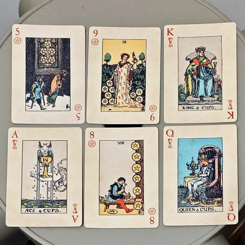 RWS Playing Card Deck: 78-Card Poker Deck Illustrated with RWS Images Combines Tarot and Playing Cards 9*6cm Double-embossed