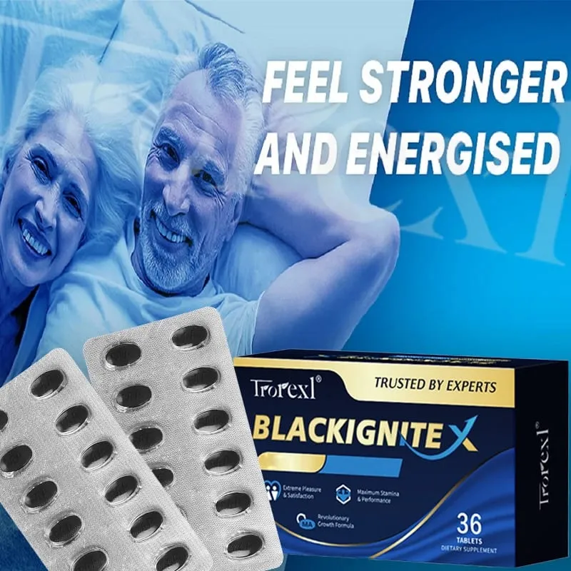 BlackIgnite X Tablets Oyster & Ginseng Supplement Enhancer Strength Extended Activity for Confident Performance