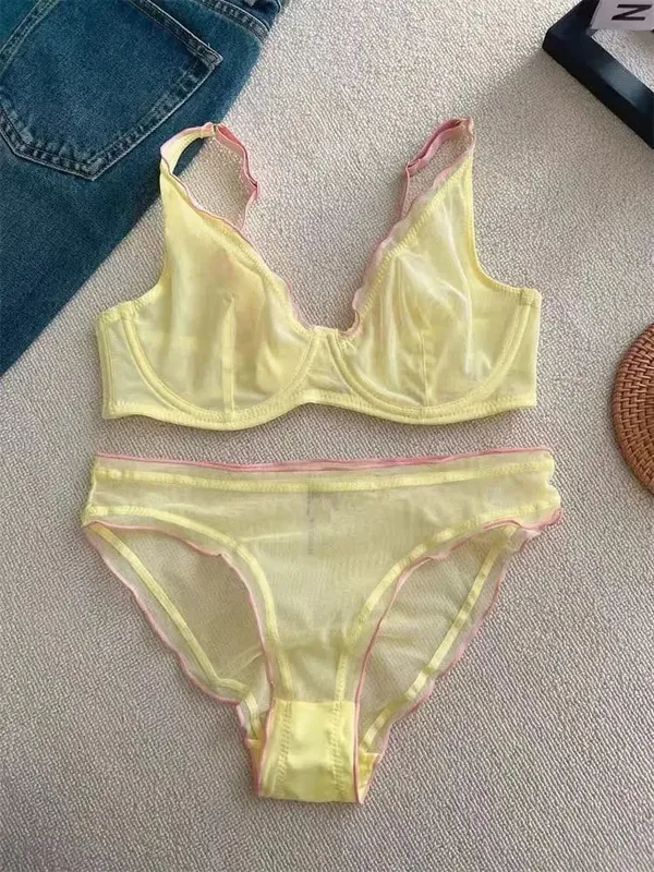 New Arrival Γυναικείο Σετ σουτιέν Full Cup Ultra Thin Minimizer Sexy Support Anti-Saging Side Slim ABCD Everyday Comfort Σετ εσωρούχων