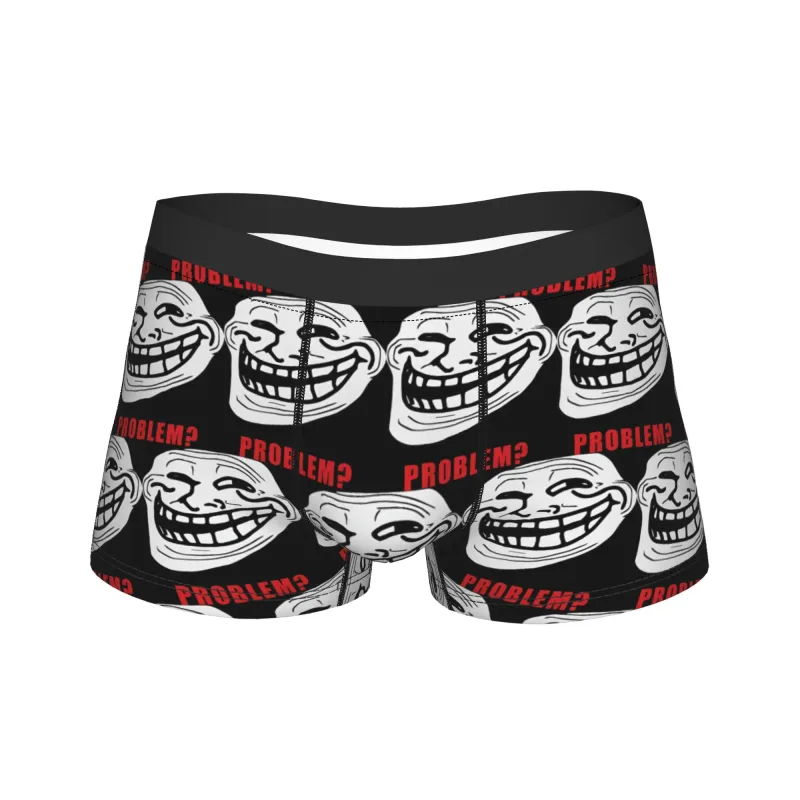 Rage Comic Trollfac Trunk Funny Anime Pouch Underwear Hot Sale Corak Boxer Brief Selesa Lelaki Seluar Dalam Plus Saiz