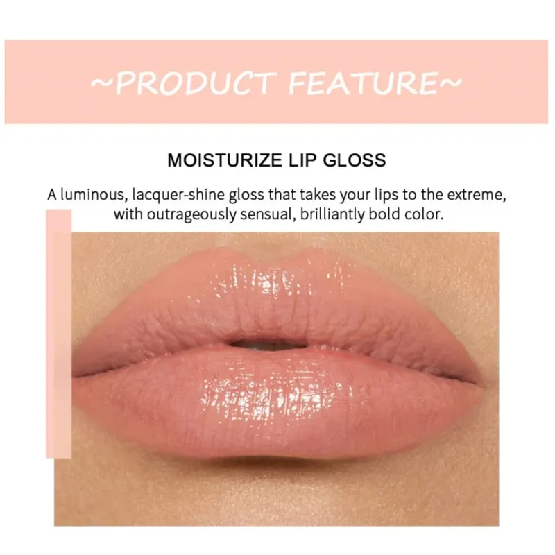 6 PCS Lipgloss Set Liquid Lip Stain Makeup for women Non Stick Cup Mirror Light Lip Glosses Long lasting Lip Gloss Kit Cosmetics