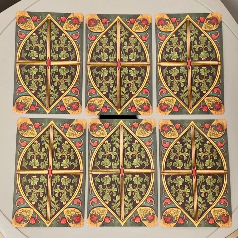 9*6cm Medieval Lenormand Oracle Deck 36 Pcs na Card na Naka-print sa 350GSM Double-embossed Cardstock