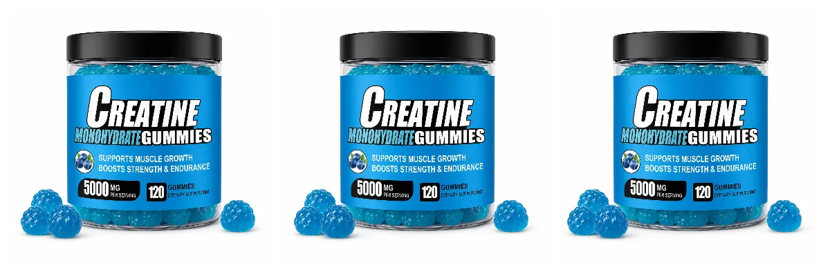 Creatine Monohydrate Gummies 5000mg Per Serving 120 Gummies for Muscle Strength Endurance & Energy Dietary Supplement