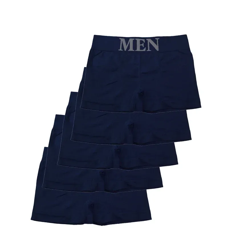 5 Pcs Men’s Boxer Briefs High Elastic Breathable Underwear Soft Cotton Stretch Shorts Comfortable Plain Color Panties 3256812862724852