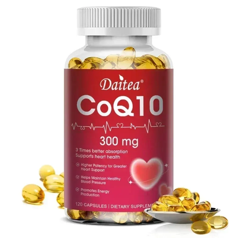 Το συνένζυμο Q10 - 300 mg υποστηρίζει την ενεργειακή γνωστική ικανότητα και την υγεία της καρδιάς του εγκεφάλου και των κυττάρων Αντιοξειδωτικό Βελτιώνει την ποιότητα του ύπνου