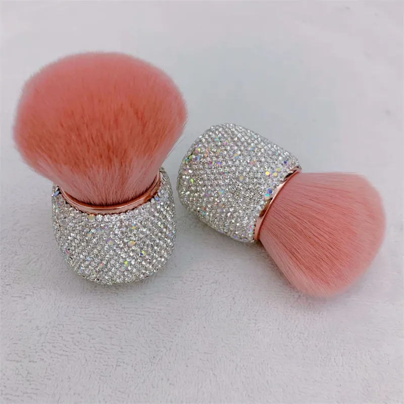 Make-upborstel met diamanten handvat Professionele losse poederborstel Blushborstels Paddestoelkop Foundation Blush Zacht haarborstelgereedschap
