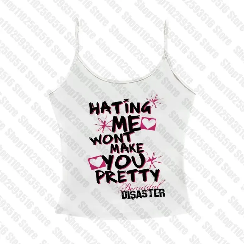Female Clothing Women's Cropped Crop Tops for Women Tanks & Camis Grunge Clothes Y2k Top Aesthetic Women's Blouses Emo Harajuku