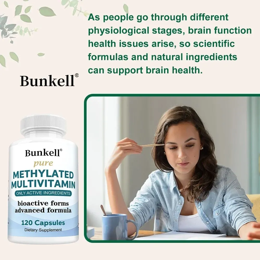 High-potency Methylated Multivitamin Supplement with Vitamins C D B12 To Support Energy and Focus and Maintain Heart Health