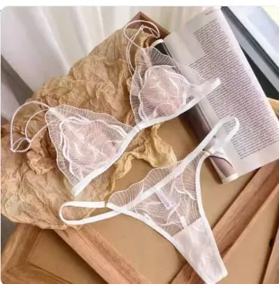Καλοκαιρινό γαλλικό μπροστινό κουμπι Bralette Beachwear Εξαιρετικά λεπτό αναπνεύσιμο αισθησιακό ασύρματο φως Υποστήριξη Beauty Back Tushy Σετ MOYISU — image 9