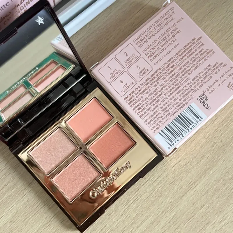 Set Rias CT Terlaris Palet Eyeshadow Empat Warna Bedak Pengaturan Matte Kosmetik Lipstik Kelas Atas Efek Concealer Wajah