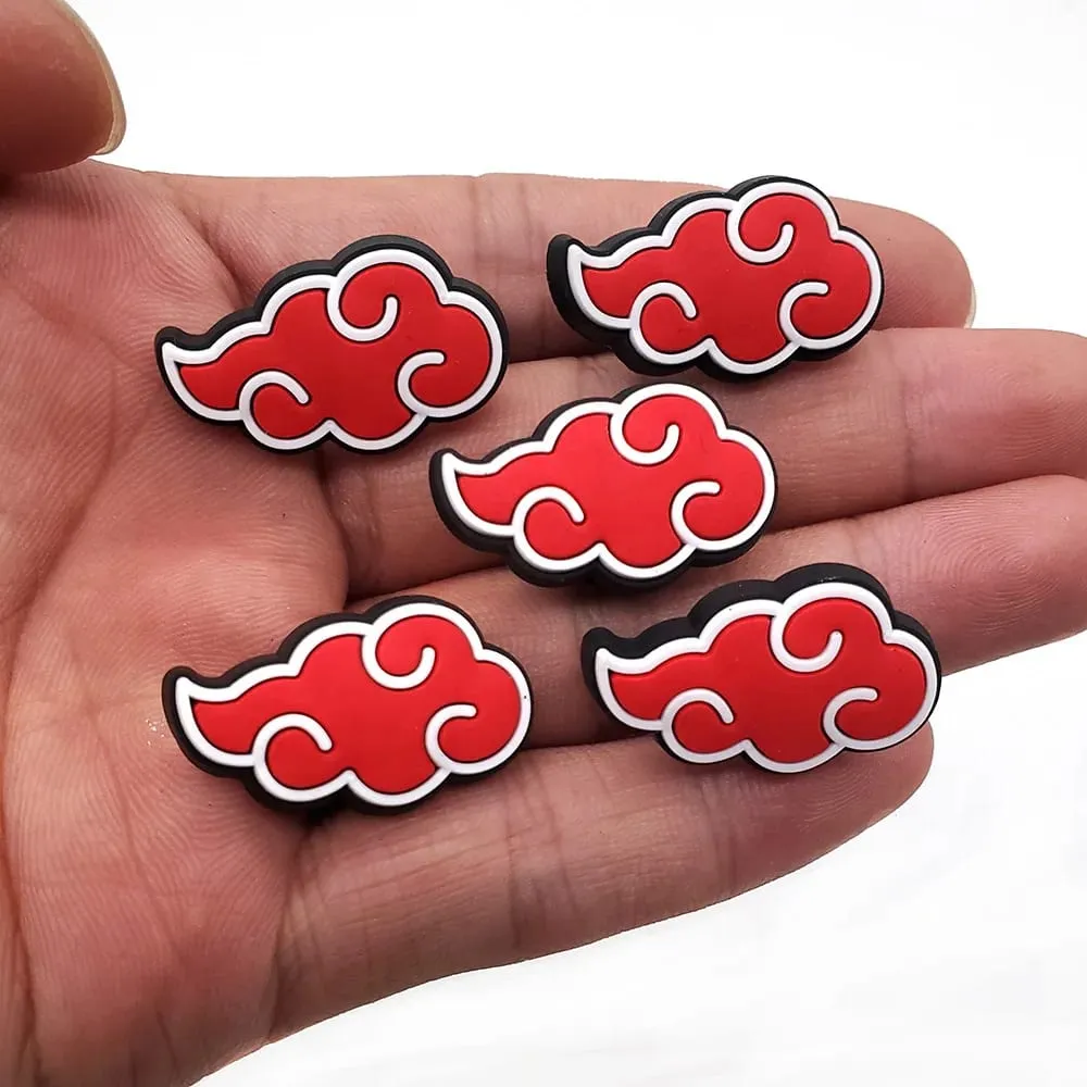 "Naruto merchandise Akatsuki organization logo shoe charms shoes with holes buckle DIY men's wholesale"