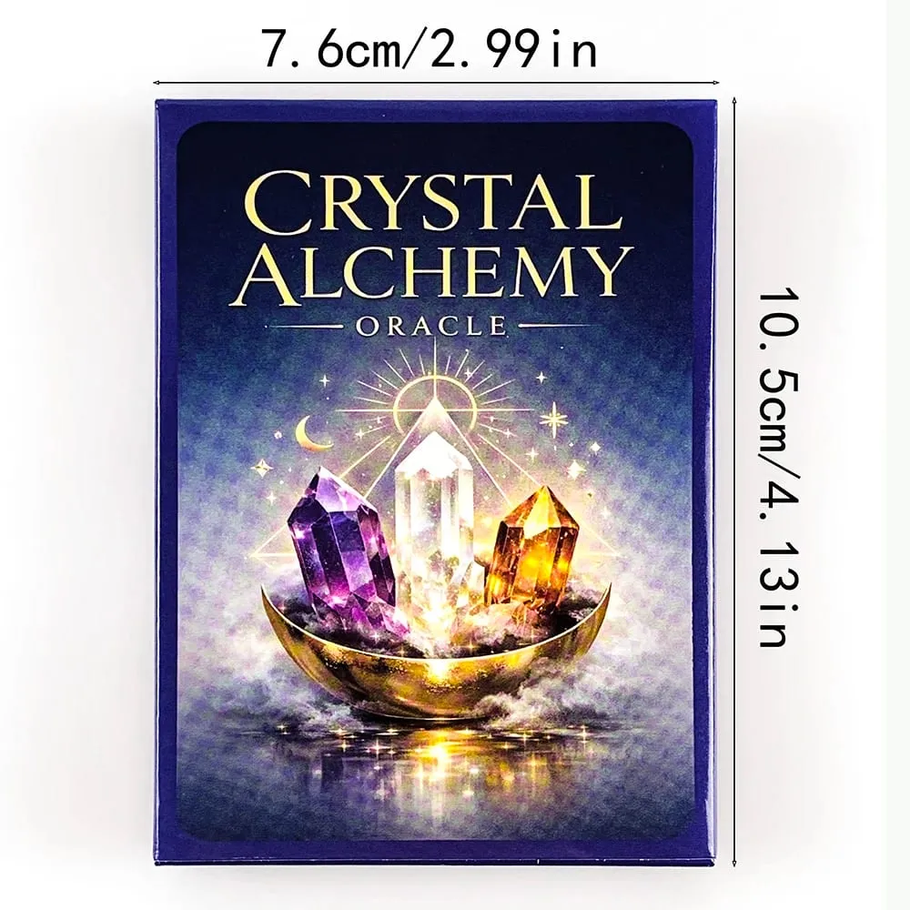 Bagong Crystal Alchemy Oracle Card 36 Deck 10.2*7.4cm English Version Fate Divination Board Game Meditation at Party Games