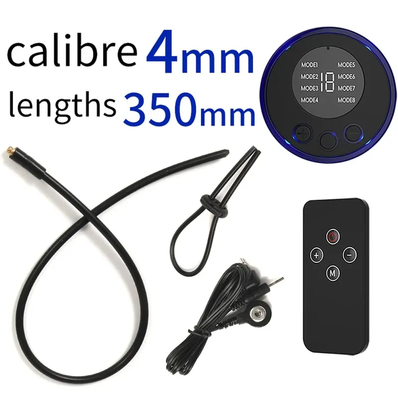 SM Electric Shock Urethra Player Metal Bead Urethral Sounding Plug Penis Ring Prostate Massage Horse Eye Rod Sex Products
