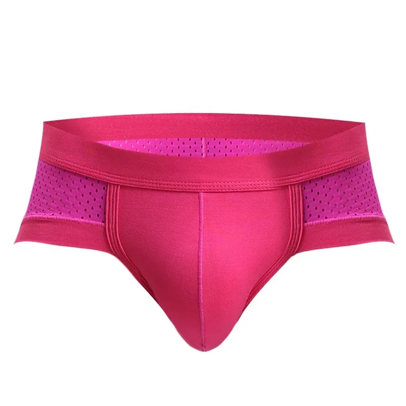 Solid color Sexy Mesh Leisure Motion Boys' Underwear Low-waisted No trace Quick Drying Fashion Cool and Refreshing Underpants