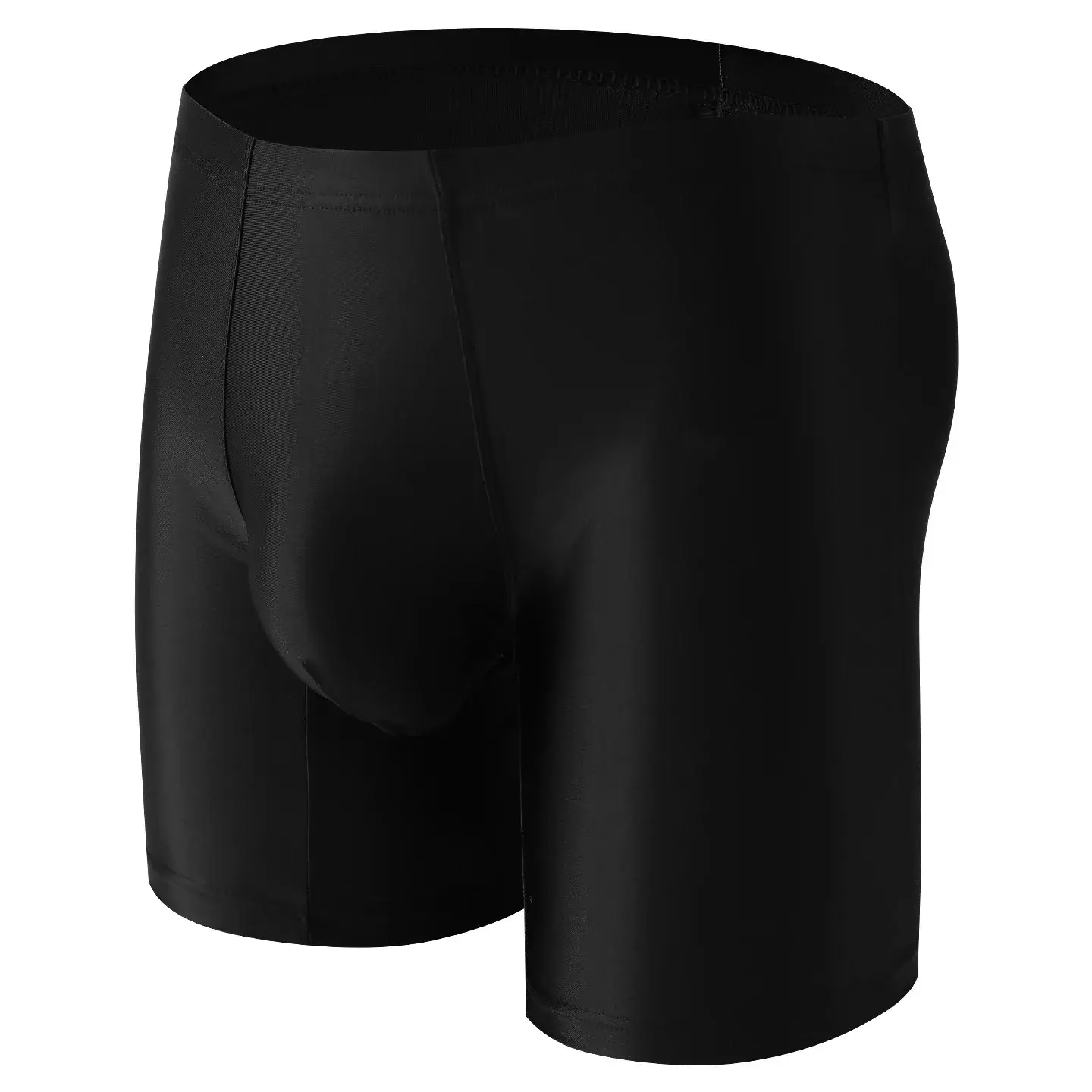 Mens Underwear Boxers Man Solid Slim Ice Silk Extended Leg Boxer Shorts Ropa Middle Waist Sports Panties Male Underpants M-XXL