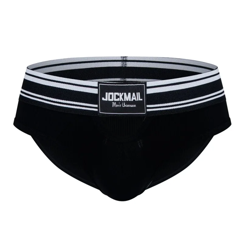 Jockmail Mens Underwear New Arrivalmen Briefs Plaid Pit Cotton Sexyu Bag Front and Rear Openings Cut Outlow Waist Breathable