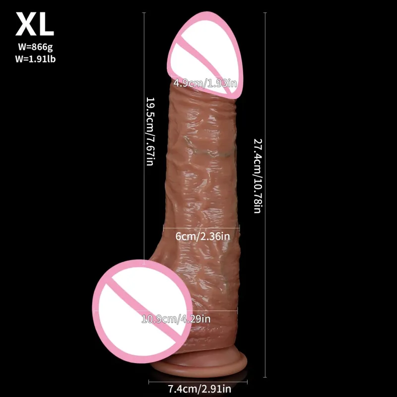 2.0 Dick Upgraded Version Of Sliding Testicle Realistic Penis For Women Sliding Foreskin Dildo Anal Sex Toy For Couple Silicone