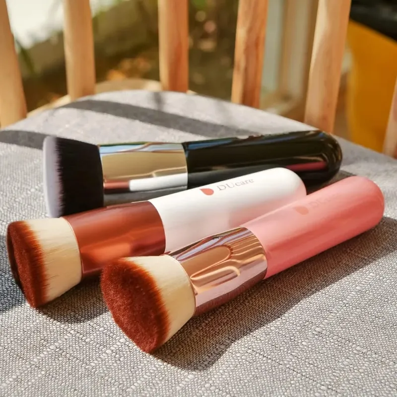 DUcare Foundation Brush Flat Top Kabuki Makeup Brush Συνθετική Τρίχα Υγρή Ανάμειξη Ορυκτών Σκόνη Buffing Stippling Καλλυντικά